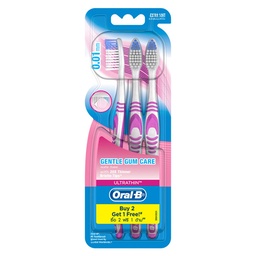 I1 Oral-B Ultrathin Gentle Gum Care 3 Toothbrushes 1X6 / (Pack)